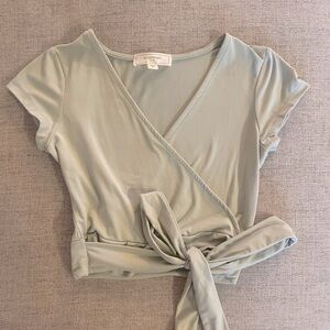 Sage Green Tie Top